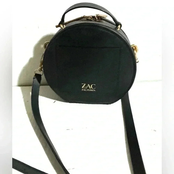 Zac Posen black eartha leather round top handbag - Picture 1 of 7